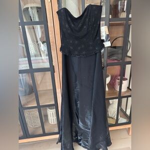 Deadstock Vintage Scott McClintock Strapless gown Beaded dress satin sweetheart